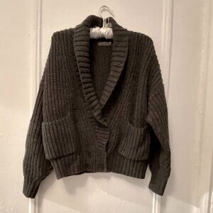 Anthropologie Soft Chunky-knit Cardigan Sz M